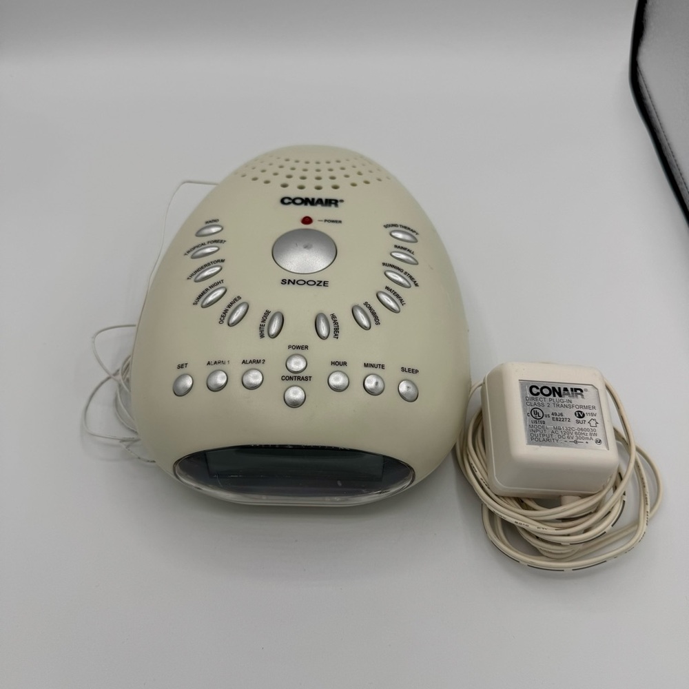 Conair SU7 Sleep Thearpy Sound Machine Noise Alarm Clock White Noise WORKING.